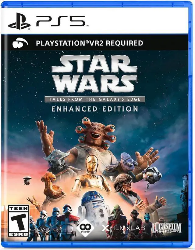 Alt view image 3 of 7 - PlayStation VR2 Horizon Call of the Mountain bundle with Star Wars: Tales from the Galaxys Edge Enhanced Edition Game Disc, Microfiber Cleaning Cloth - PlayStation 5 PSVR2 - White