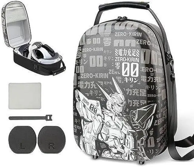 Alt view image 2 of 7 - PlayStation VR2 bundle with Zero-Kirin Carrying Case, includes Shoulder Strap, Lens Cover and Microfiber Cleaning Cloth - White - PSVR2