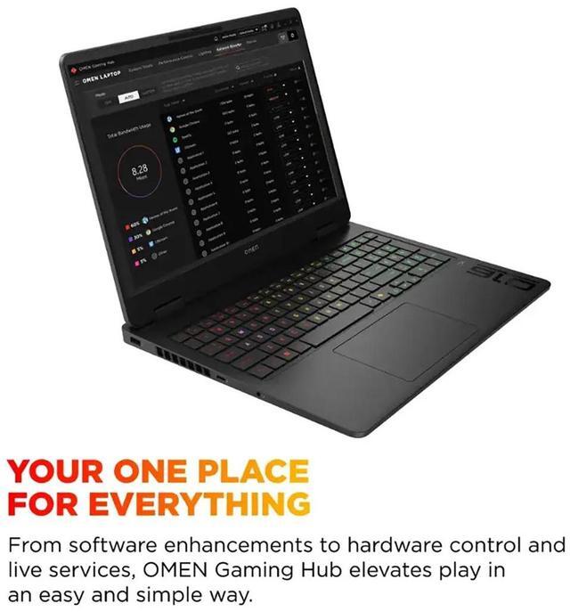 Alt view image 6 of 7 - HP OMEN 16" Gaming Laptop 2K 144Hz - AMD Ryzen 9 8940HX, NVIDIA RTX 5060, 64GB RAM, 2TB SSD, RGB Backlit Keyboard,  Wi-Fi 6E, Cooling Pad Bundle, Windows 11 Pro