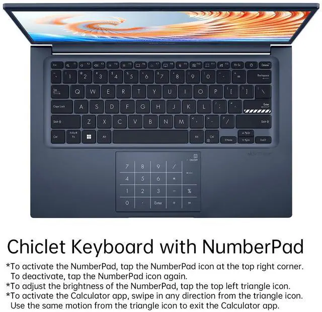 Alt view image 4 of 7 - ASUS Vivobook 14 14" FHD Laptop, 13th Gen Intel Core i3 Processor, 24GB RAM, 2TB SSD, Intel UHD Graphics, NumberPad, Privacy Camera, Lifetime Office Suite+128GB USB Flash Drive+Hub, Win 11 Pro