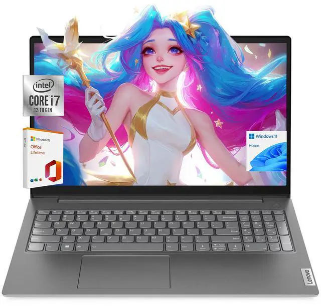 Main image of Lenovo V15 Gen4i Laptop Computer, 15.6" FHD Laptop PC for Student & Business,Intel Core i7-13620H, 16GB RAM, 512GB SSD, Webcam, Wi-Fi 6,w/Accessory, with Lifetime Office Win 11 Home