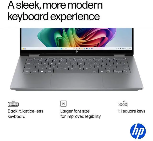 Alt view image 5 of 7 - HP 2025 New Envy x360 2-in-1 Laptop, OmniBook X Flip 14" Touchscreen 2K IPS Display, AMD Ryzen AI 7 350, 24GB LPDDR5X RAM, 2TB Gen 4 SSD, Copilot AI, WiFi 6E, w/Microsoft Surface Pen, Win 11 Home