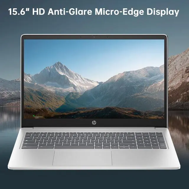 Alt view image 3 of 7 - HP 15.6" Chromebook Student Laptop, Intel Processor N200 (Up to 3.7GHz) , 8GB LPDDR5, 64GB eMMC+128GB USB Flash Drive, Lightweight Computer for College Students, Cooling Pad+Mouse, Chrome OS