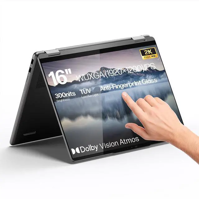 Alt view image 4 of 7 - Lenovo Yoga 7 7i 2-in-1 Laptop 16" FHD+ Touchscreen, AMD Ryzen 7 8840HS, 16GB RAM, 1TB SSD, Stylus Pen Included, AI PC, Backlit KB, FP Reader, FHD IR Webcam, Wi-Fi 6E, Windows 11 Home, Arctic Gray