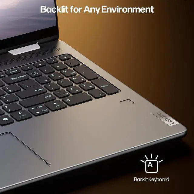 Alt view image 5 of 7 - Lenovo Yoga 7 7i 2-in-1 Laptop 16" FHD+ Touchscreen, AMD Ryzen 7 8840HS, 16GB RAM, 1TB SSD, Stylus Pen Included, AI PC, Backlit KB, FP Reader, FHD IR Webcam, Wi-Fi 6E, Windows 11 Home, Arctic Gray