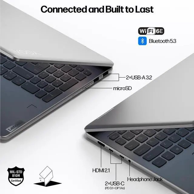 Alt view image 6 of 7 - Lenovo Yoga 7 7i 2-in-1 Laptop 16" FHD+ Touchscreen, AMD Ryzen 7 8840HS, 16GB RAM, 1TB SSD, Stylus Pen Included, AI PC, Backlit KB, FP Reader, FHD IR Webcam, Wi-Fi 6E, Windows 11 Home, Arctic Gray