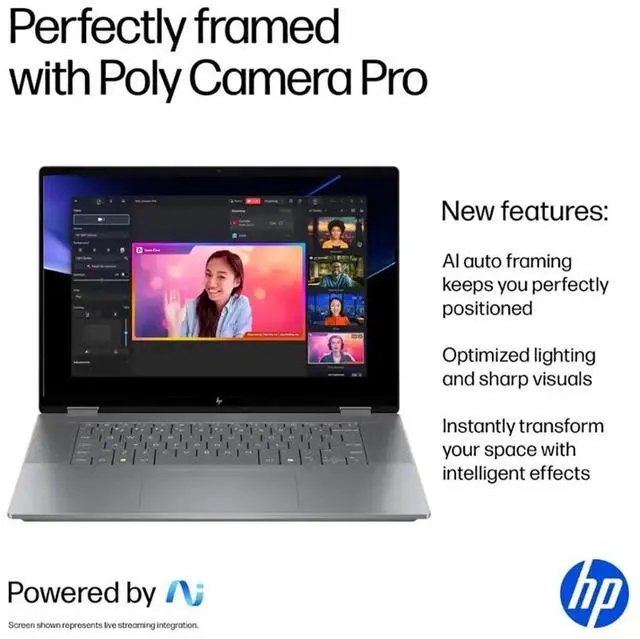 Alt view image 4 of 7 - HP 2025 OmniBook X Flip 2-in-1 Laptop, 16" WUXGA Touchscreen, AMD Ryzen 5 (6-Core up to 4.9 GHz), 8GB RAM, 1TB SSD, Backlit, USB-C, Stylus, Lifetime Office, Mytrix Accessories, Windows 11 Home