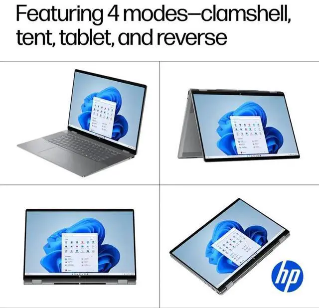 Alt view image 7 of 7 - HP 2025 OmniBook X Flip 2-in-1 Laptop, 16" WUXGA Touchscreen, AMD Ryzen 5 (6-Core up to 4.9 GHz), 8GB RAM, 1TB SSD, Backlit, USB-C, Stylus, Lifetime Office, Mytrix Accessories, Windows 11 Home