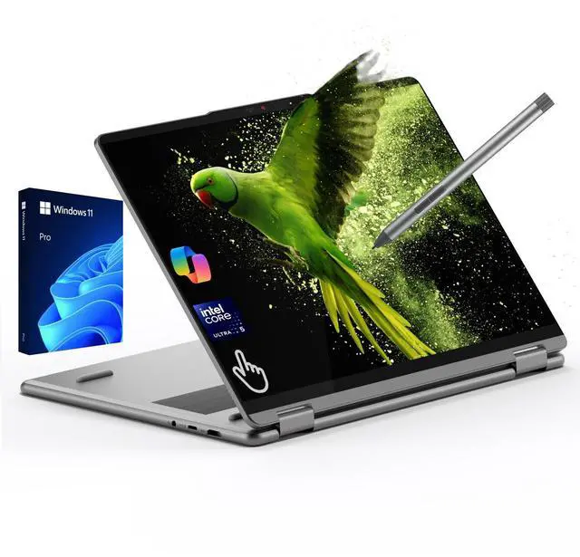 Main image of Lenovo Yoga 7i 2-in-1 Laptop, 16" 2K Touchscreen AI Copilot+ Laptop, Core Ultra 5, 16GB DDR5, 512GB SSD, Wi-Fi 7 & BT, Backlit Keyboard, Fingerprint Reader, TB 4, Webcam, HDMI, Win 11 Pro