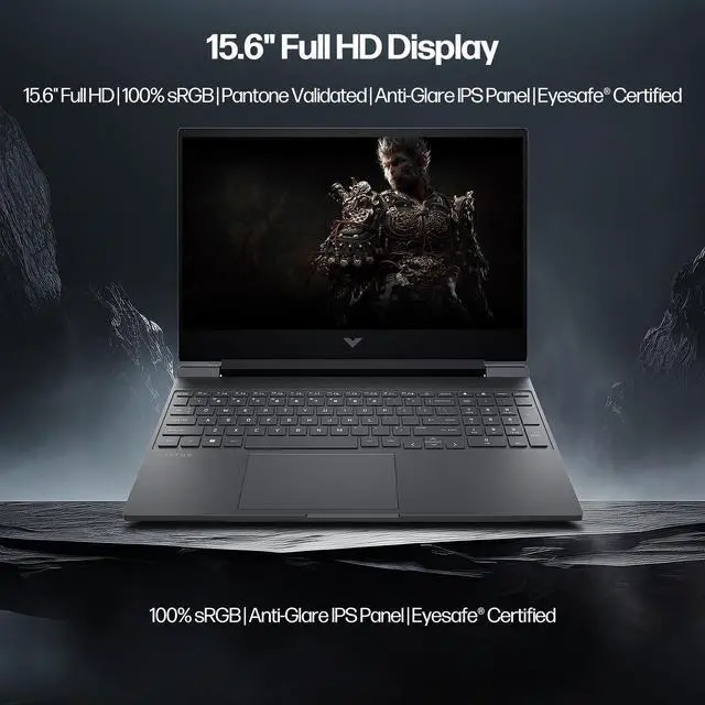 Alt view image 4 of 7 - HP Victus 15.6" FHD 144Hz Gaming Laptop - AMD Ryzen 7 7445HS, 64GB RAM, NVIDIA RTX 4050 GPU, 1TB SSD, Backlit Keyboard, Wi-Fi 6E, Bundle with Mytrix Accessorie, Mica Silver, Windows 11