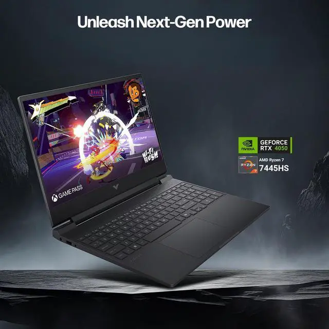 Alt view image 5 of 7 - HP Victus 15.6" FHD 144Hz Gaming Laptop - AMD Ryzen 7 7445HS, 64GB RAM, NVIDIA RTX 4050 GPU, 1TB SSD, Backlit Keyboard, Wi-Fi 6E, Bundle with Mytrix Accessorie, Mica Silver, Windows 11
