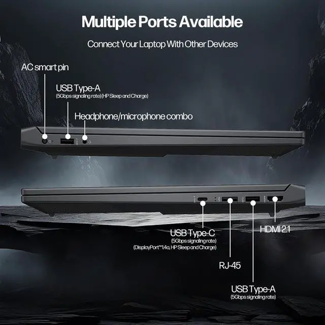 Alt view image 6 of 7 - HP Victus 15.6" FHD 144Hz Gaming Laptop - AMD Ryzen 7 7445HS, 64GB RAM, NVIDIA RTX 4050 GPU, 1TB SSD, Backlit Keyboard, Wi-Fi 6E, Bundle with Mytrix Accessorie, Mica Silver, Windows 11