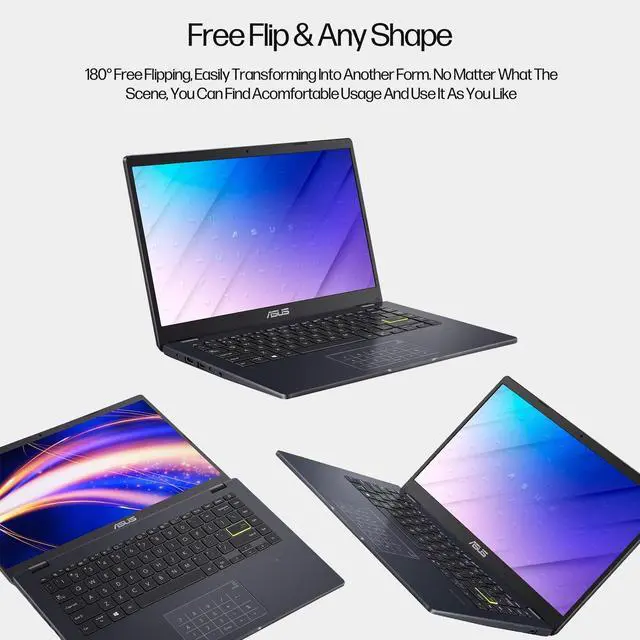Alt view image 5 of 6 - ASUS Vivobook Go 14 Laptop for Student, 14 FHD Display, Intel Celeron, 4GB RAM, 128GB eMMC + 1TB Portable SSD, 1-Year of Microsoft 365, Wi-Fi & BT, Webcam, NumberPad, HDMI, 5-in-1 Hub, Win 11 Home