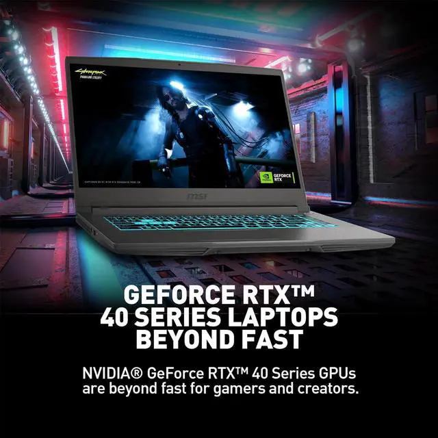 Alt view image 4 of 7 - MSI Thin A15 AI 15.6 144Hz FHD Gaming Laptop, AMD Ryzen 9-8945HS, NVIDIA Geforce RTX 4060, 64GB DDR5 RAM, 2TB NVMe SSD, WiFi 6E, Cooler Boost, Backlit Keyboard, w/Mytrix Accessory, Win 11 Pro - Black