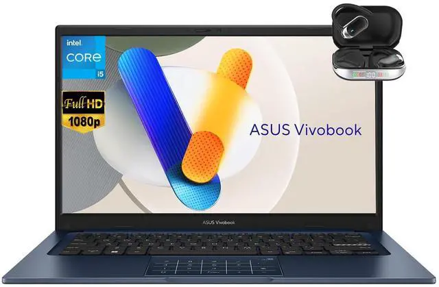Main image of ASUS Vivobook 14" FHD Laptop, Intel Core i5-1334U, 40GB RAM 1TB SSD, NumberPad, Long Battery Life, Private Webcam, Student Business Laptop Bundle, Windows 11, Quiet Blue