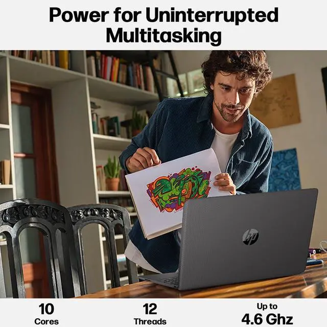 Alt view image 3 of 7 - HP i5 Business Student Laptop Computer, 15.6" FHD, 13th Gen Intel Core i5-1335U(Beat i7-1255U), Laptop with Lifetime Microsoft Office, 16 GB RAM 512GB SSD+256 GB, WiFi 6E, Windows 11, Ethernet, HDMI