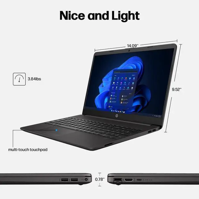 Alt view image 7 of 7 - HP i5 Business Student Laptop Computer, 15.6" FHD, 13th Gen Intel Core i5-1335U(Beat i7-1255U), Laptop with Lifetime Microsoft Office, 16 GB RAM 512GB SSD+256 GB, WiFi 6E, Windows 11, Ethernet, HDMI