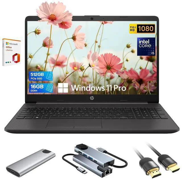Main image of HP i5 Business Student Laptop Computer, 15.6" FHD, 13th Gen Intel Core i5-1335U(Beat i7-1255U), Laptop with Lifetime Microsoft Office, 16 GB RAM 512GB SSD+256 GB, WiFi 6E, Windows 11, Ethernet, HDMI