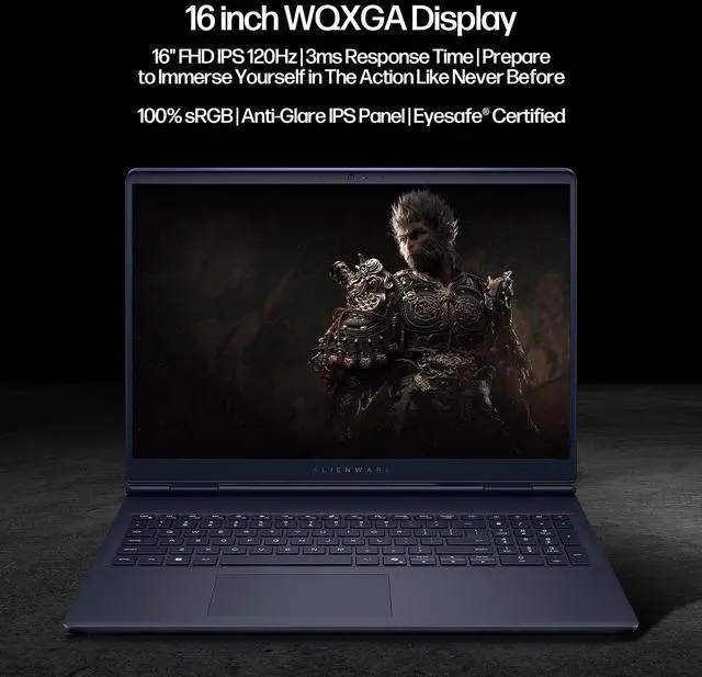 Alt view image 5 of 7 - Dell Alienware 16 Aurora AC16250 Gaming Laptop, Intel Core 7 240H, NVIDIA GeForce RTX 5050, 16" WQXGA 120Hz IPS, 16GB RAM, 1TB SSD, WiFi 6, w/ Mytrix Cooling Pad HDMI Cable, Windows 11 Pro
