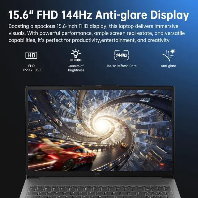 Alt view image 4 of 7 - Lenovo LOQ Essential Gaming Laptop, 15.6" FHD 144Hz Display,Intel Core i5 -12450HX, GeForce RTX 3050,16GB DDR5 RAM, 1TB SSD,AI Copilot, Wi-Fi 6, RJ-45, USB-C, HDMI,with Lifetime Office,Win 11 Pro