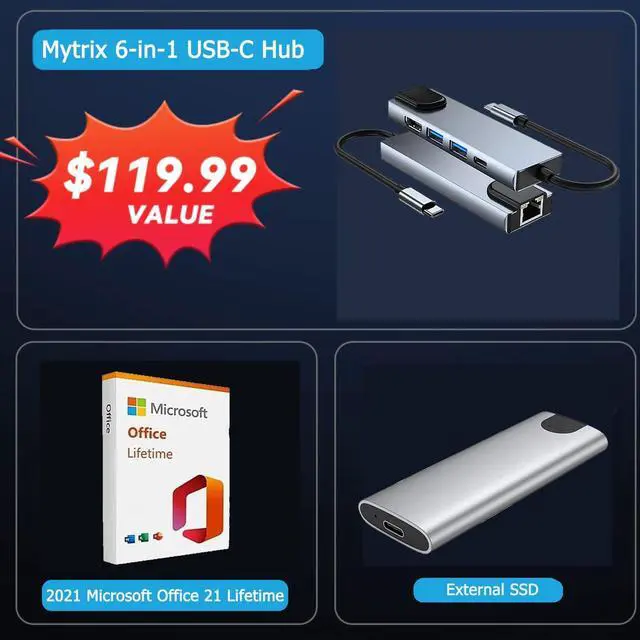 Alt view image 2 of 7 - ASUS Vivobook 14" FHD Laptop for Student Business Home School, Intel Core 5 120U, 24GB RAM 2TB SSD, Numeric Keypad, w/ Mytrix 6-in-1 Hub, MS Office 21 Lifetime, 128GB External SSD, Windows 11