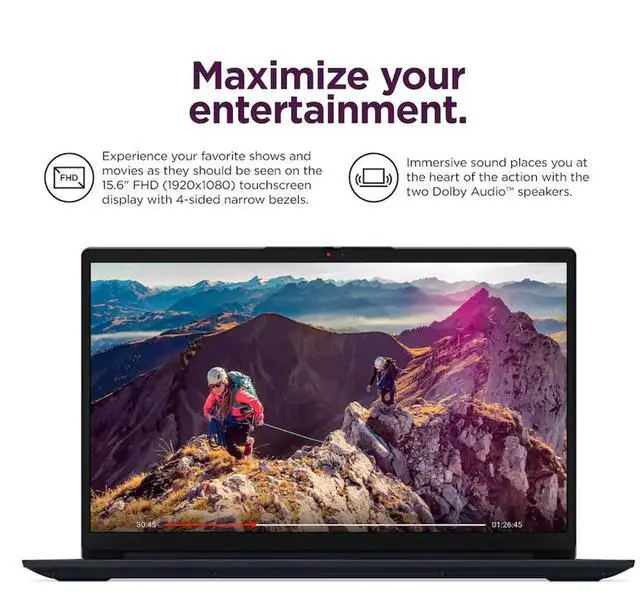 Alt view image 3 of 6 - Lenovo Ideapad 15.6 FHD Touchscreen Laptop, Intel Core i5-1335U(Beats i7-1225U), Lifetime MS Office+Copilot AI, 40GB RAM 2TB SSD, Long Battery Life, Windows 11 Pro, Laptop for Business Home Student