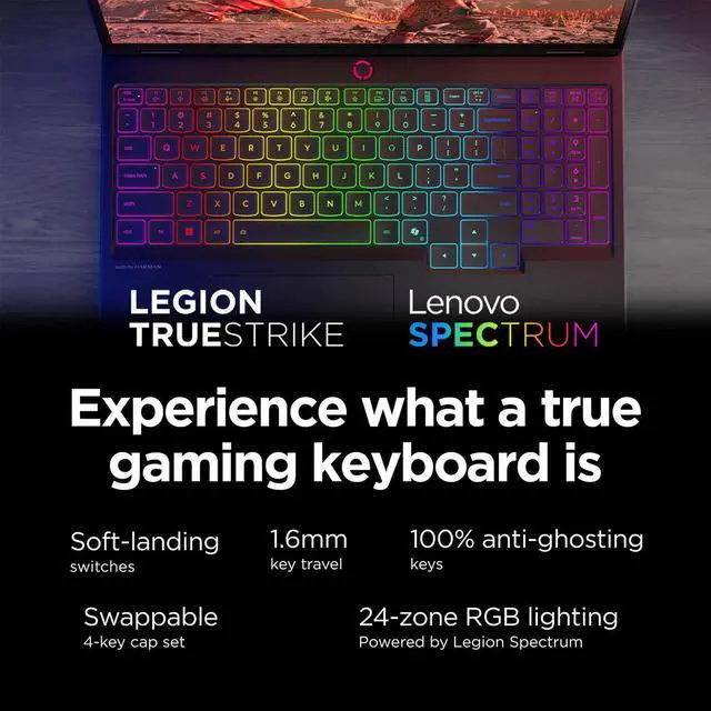 Alt view image 6 of 7 - Lenovo Legion 5i 15.1" Gaming Laptop, 2.5K WQXGA PureSight 165Hz OLED Display, Intel Core Ultra 9-275HX, NVIDIA GeForce RTX 5070, 16GB RAM, 1TB SSD, Wi-Fi 7, RGB Backlit, Win 11, w/1TB Portable HDD