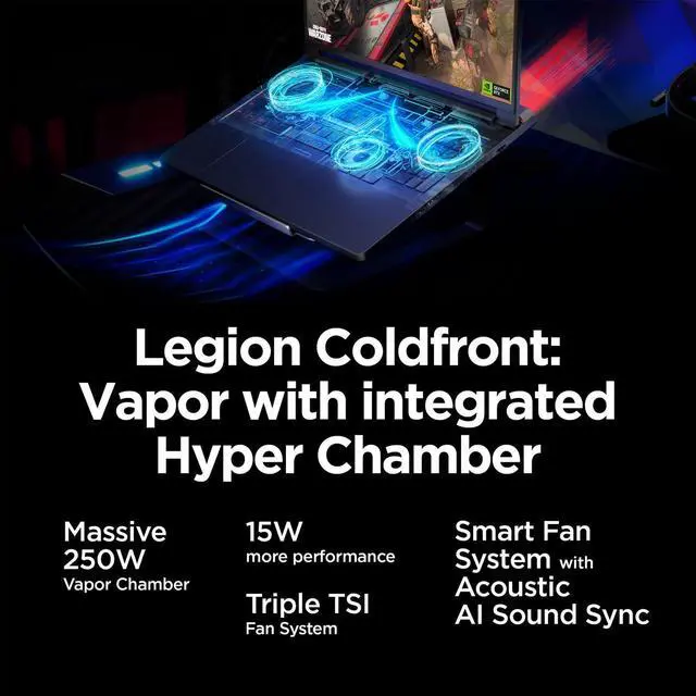 Alt view image 5 of 7 - Lenovo Legion Pro 7i Gaming Laptop, 16" 2.5K WQXGA OLED Display 240Hz, Intel Core Ultra 9 275HX, NVIDIA GeForce RTX 5080 16GB GDDR7, 32GB RAM, 1TB SSD, Wi-Fi 7, RGB Backlit, Win 11, w/1TB Portable HDD