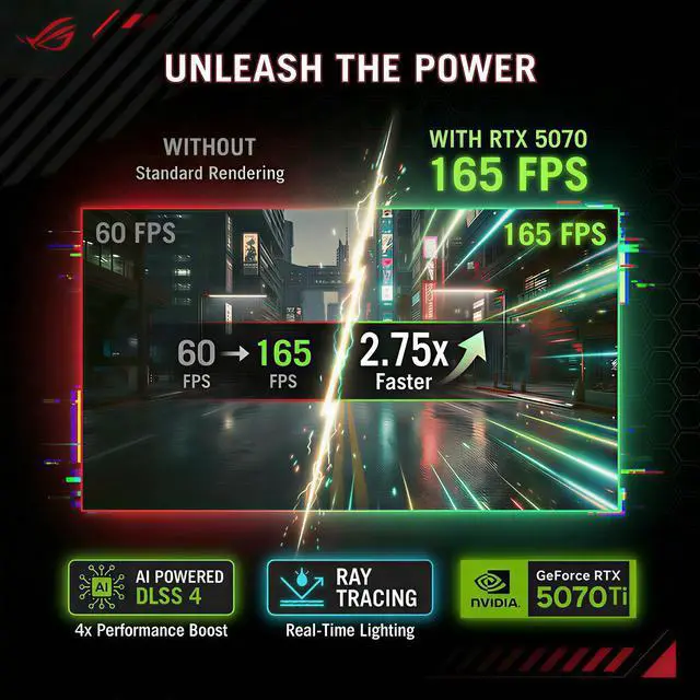 Alt view image 4 of 7 - ASUS ROG Strix G16 Gaming Laptop, 16 FHD+ 165Hz/3ms, GeForce RTX 5070Ti 12GB GDDR7, AMD Ryzen 9 8940HX, 16GB DDR5-5600, 1TB PCIe Gen 4 SSD, Wi-Fi 6E, Win11 Home,RGB Backlit KB,w/Lifetime Office