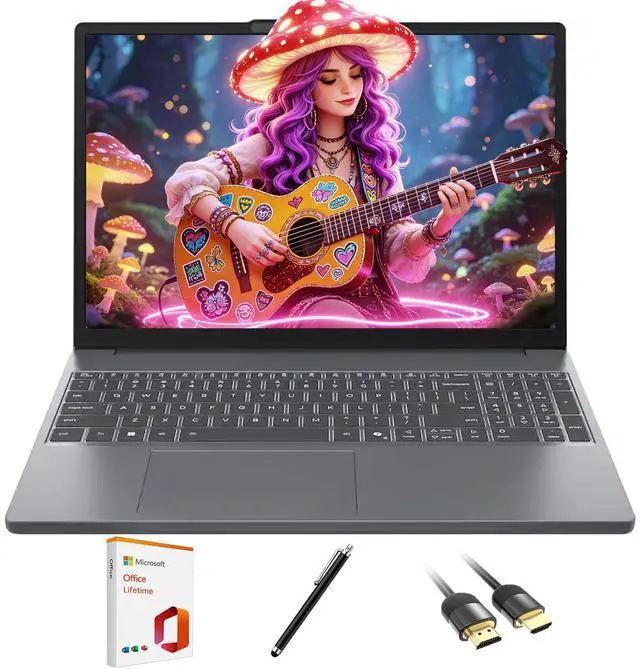 Main image of Lenovo IdeaPad Slim 3 Laptop, 15.3" 2K WUXGA IPS Touchscreen Laptop,AMD Ryzen 7,16GB DDR5 RAM,512GB SSD, Copilot AI Business Laptop PC, Webcam,Win 11 Home,w/HDMI Cable/Pen,with Lifetime Office