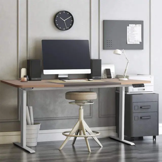 Alt view image 7 of 7 - Standing Desk for Home Office, Adjustable Height Desk, 48 x 24 inch Capon Sitting and Standing Dual Motorized Gaming Desk, One Piece Top Electric Stand Up Desk, Natural