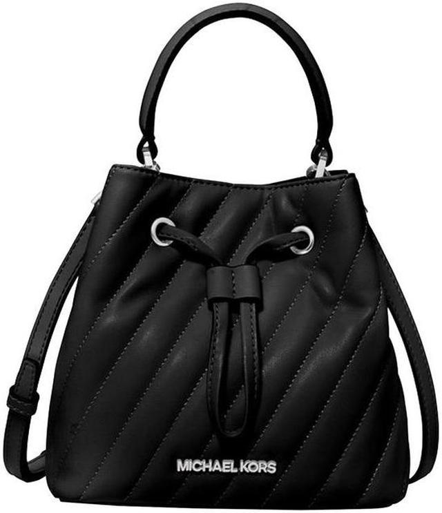 Michael Kors Suri Bucket Crossbody Vegan Faux Leather Bag in Black