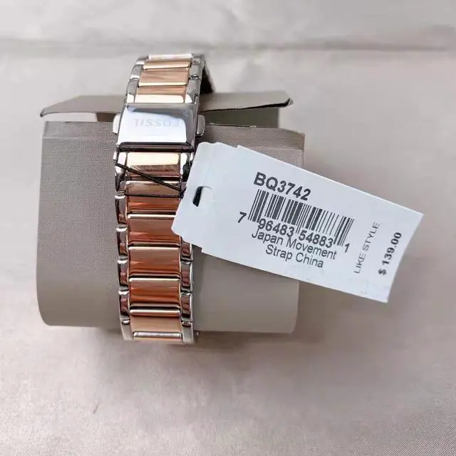 Alt view image 4 of 4 - Fossil BQ3742 Ladies White Dial Silver Gold Stainless Steel Watch