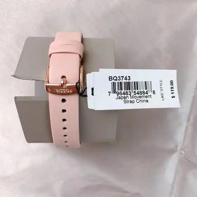 Alt view image 4 of 4 - Fossil BQ3743 Women Three-Hand Pink Leather Strap Watch