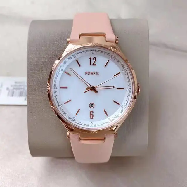 Alt view image 2 of 4 - Fossil BQ3743 Women Three-Hand Pink Leather Strap Watch