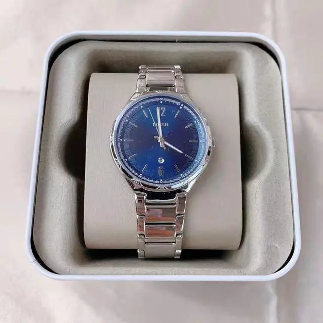 Alt view image 2 of 4 - Fossil BQ3741 Ladies Blue Dial Silver Stainless Steel Watch