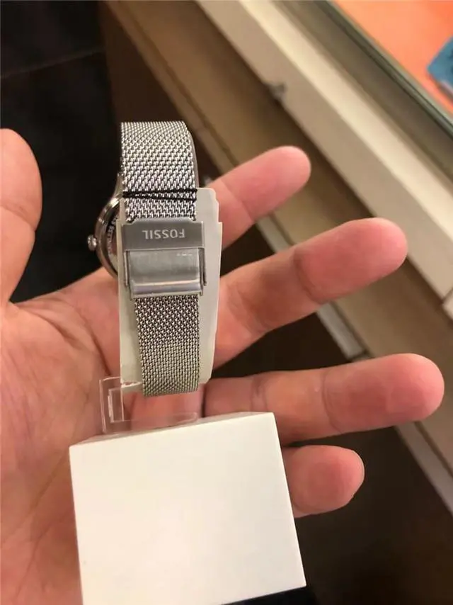 Alt view image 4 of 6 - Fossil BQ3390 Laney Three-Hand Smoke Stainless Steel Women's Mesh Watch