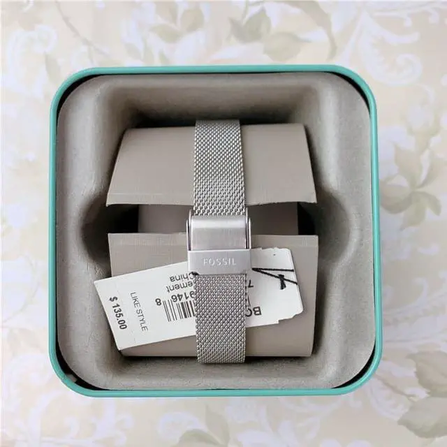 Alt view image 6 of 6 - Fossil BQ3390 Laney Three-Hand Smoke Stainless Steel Women's Mesh Watch