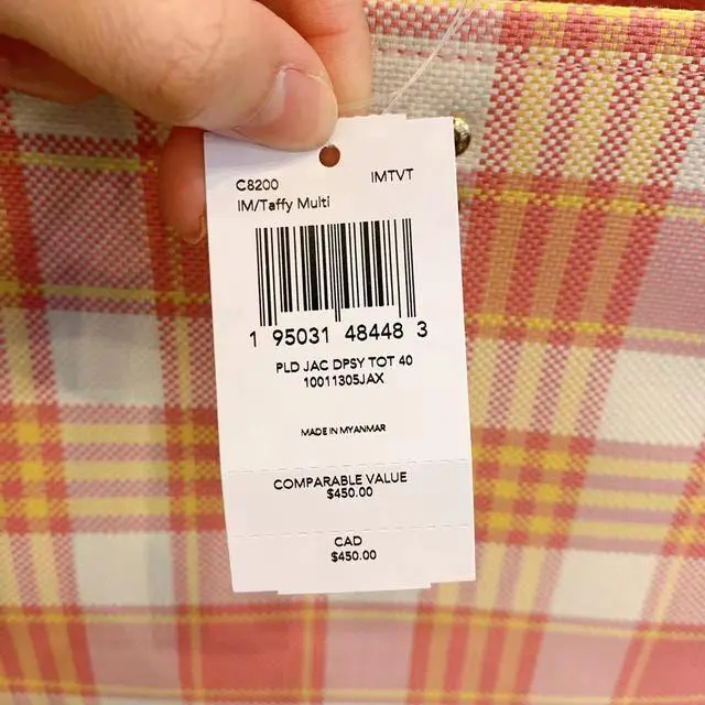 Alt view image 4 of 4 - Coach C8200 Dempsey Tote 40 With Garden Plaid Print And Coach Patch In Gold/Taffy Multi