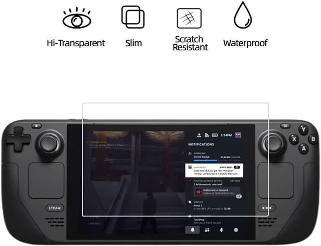 Alt view image 3 of 4 - Steam Deck Tempered Glass Screen Protector, Compatible with Valve Steam Deck 2022, Mytrix Transparent HD Clear Anti-Scratch Bubble Free, Easy Installation 9H Hardness Slim HD Clear