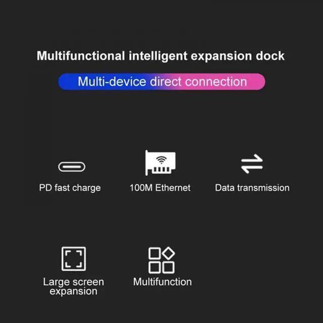 Alt view image 2 of 6 - USB Type C Hub 5-in-1 Multiport Dock for Steam Deck, Mytrix Fast Charging Extension Hi Speed Ports HDMI Adapter