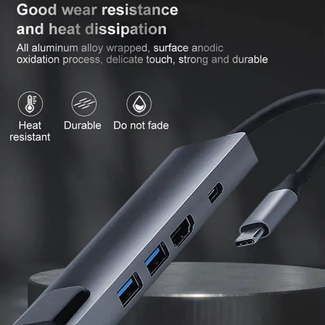 Alt view image 6 of 6 - USB Type C Hub 5-in-1 Multiport Dock for Steam Deck, Mytrix Fast Charging Extension Hi Speed Ports HDMI Adapter