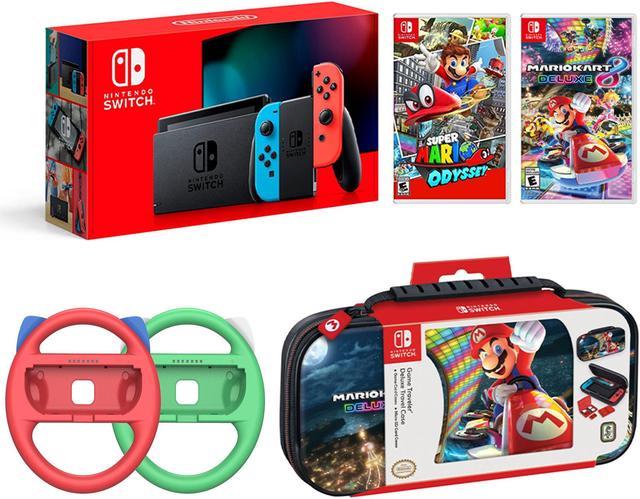 Nintendo Switch Mario Kart 8 Console Deluxe Neon Bundle - Free