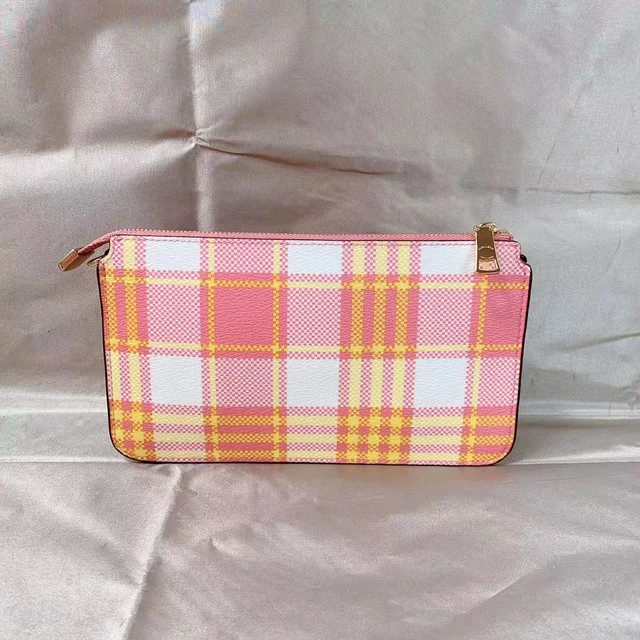 Alt view image 4 of 6 - Coach C8682 Poppy Crossbody With Garden Plaid Print In Gold/Taffy Multi
