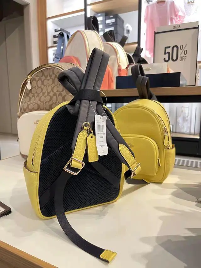 Alt view image 3 of 4 - Coach C8603 Mini Court Backpack In Gold/Retro Yellow