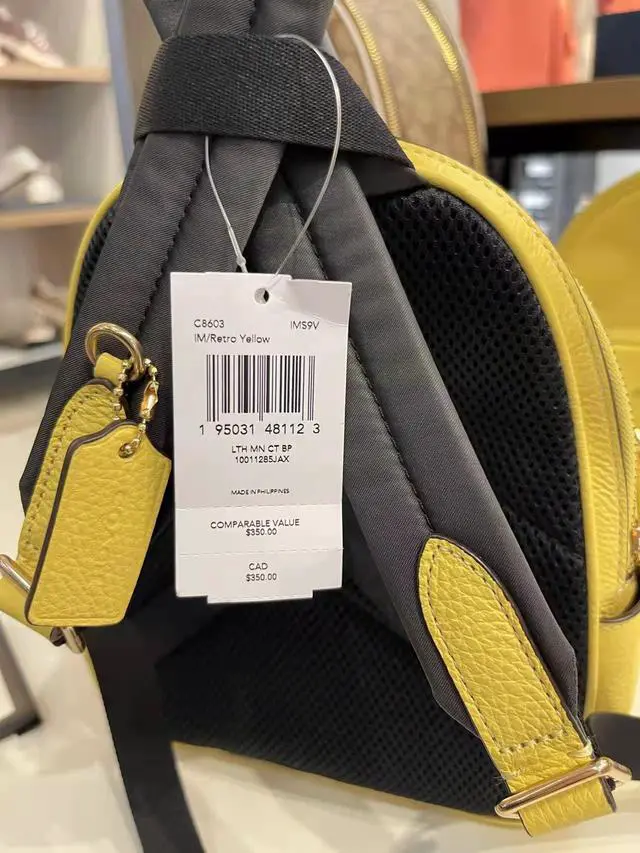 Alt view image 4 of 4 - Coach C8603 Mini Court Backpack In Gold/Retro Yellow
