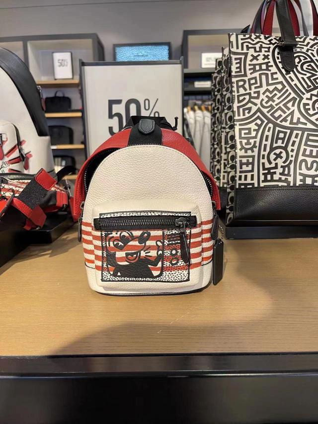 COACH Disney Mickey Mouse x Keith Haring Leather Mini Crossbody