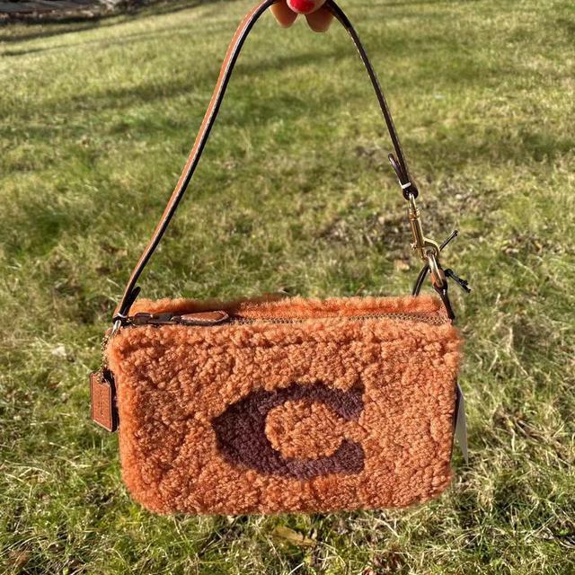 Coach Nolita Shearling Wristlet