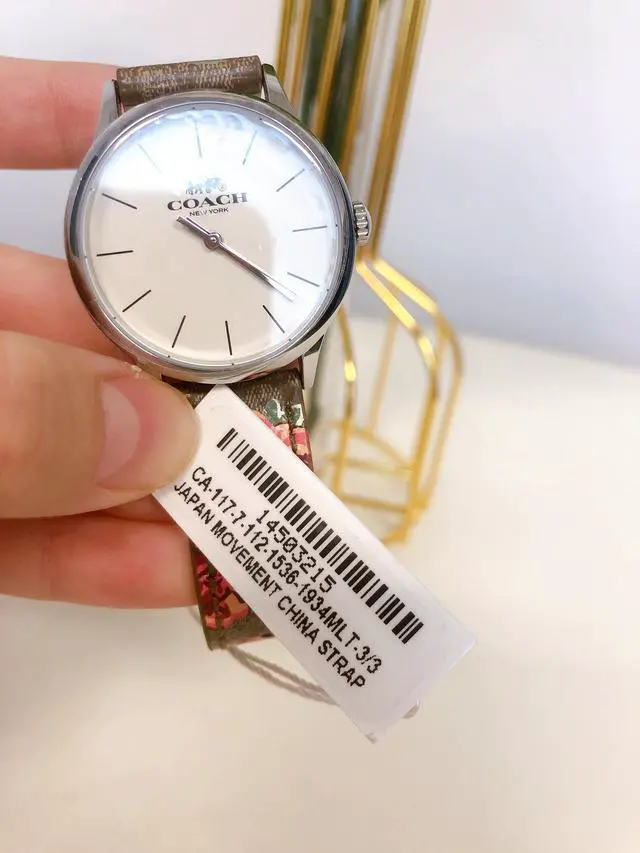 Alt view image 5 of 7 - Coach W1546 Ruby Watch, 32mm In Khaki/Pink/Silver