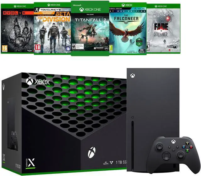 Main image of Xbox Series X Console Bundle - Flagship Xbox 1TB SSD Black Gaming Console and Wireless Controller with Five Games - Region Free Console
